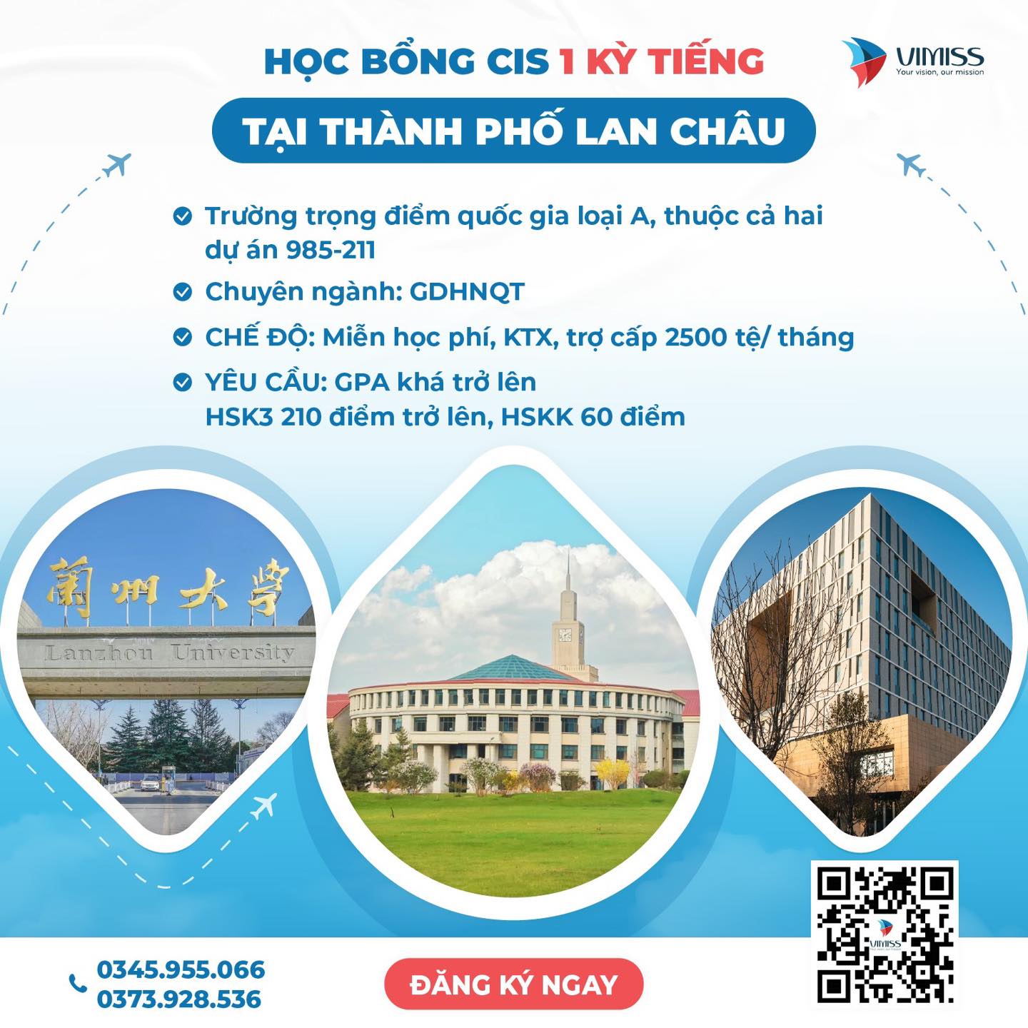 Học bổng toàn phần CIS hot nhất tại Lan Châu